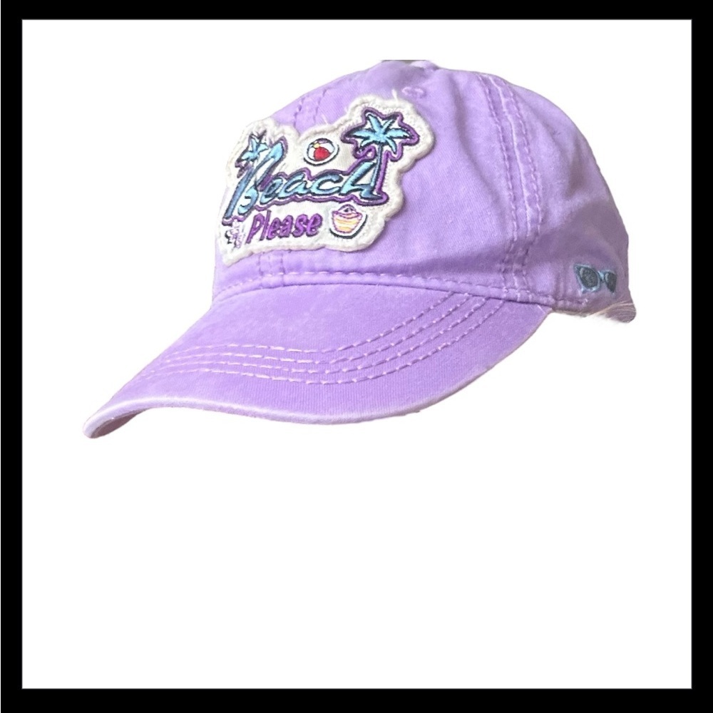 NWOT Wild Wear Embroidered “Beach Please” & “do not disturb” Lavender Purple Cap - Picture 3 of 9